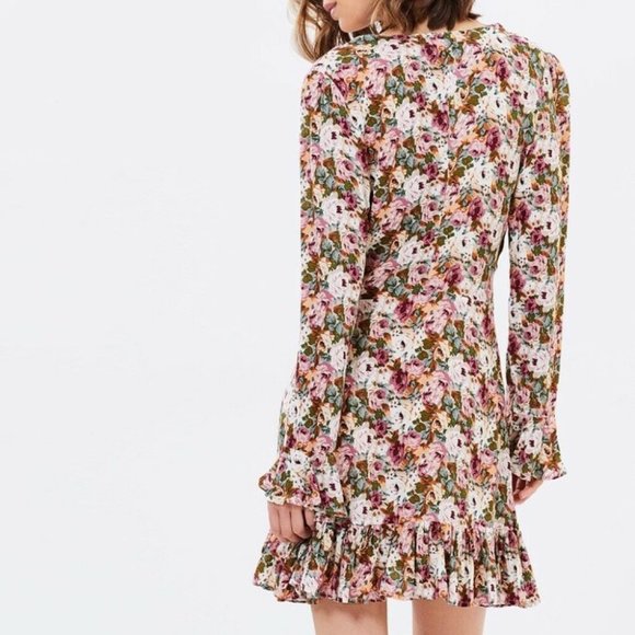 AUGUSTE THE LABEL Bell Cuff Dusty Rose Floral Long Sleeve Play Dress NWT - Picture 9 of 16